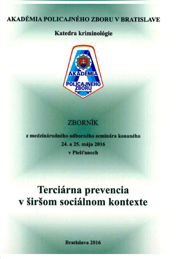 Terciálna prevencia - zborník 2016